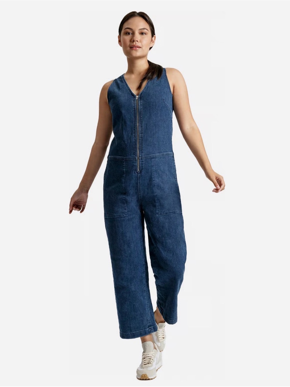 DU/ER Performance Denim Sleeveless Signature Jumpsuit sz XL